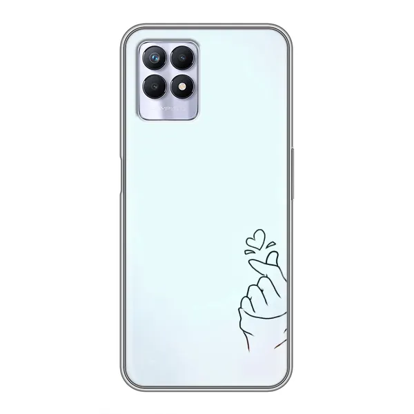 Чехол с рисунком «Сердце на голубом» для Realme 8i Чехол с рисунком «Сердце на голубом» для Realme 8i