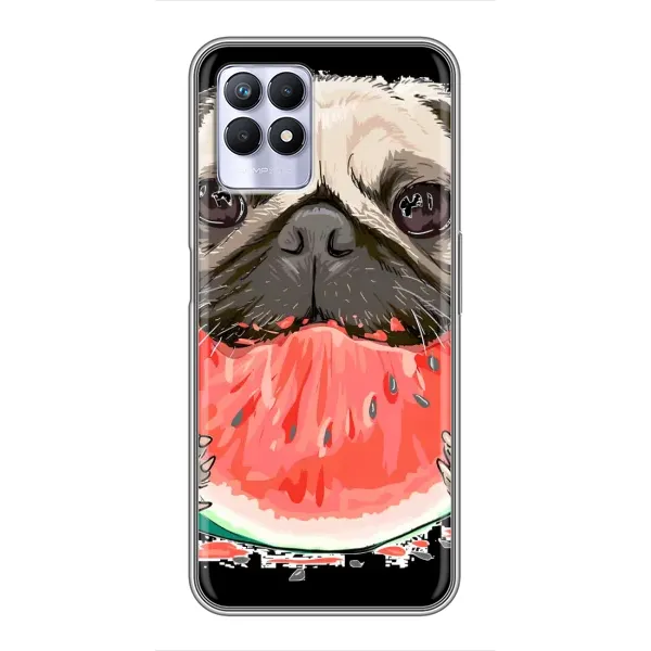 Чехол с рисунком «Смешной Мопс» для Realme 8i Чехол с рисунком «Смешной Мопс» для Realme 8i