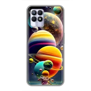 Чохол (ТПУ) з планетами на Realme 8i (Сонячна система)