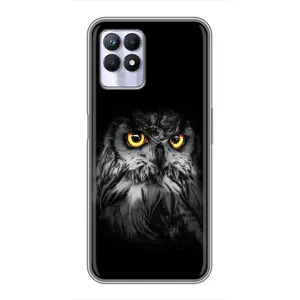 Чехлы с принтом СОВЫ для Realme 8i (Сова на чёрном)