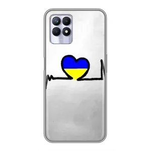 Силиконовый Чехол на Realme 8i (Я-Украина) (Украинская кардиограмма)