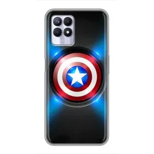 Чехол с Щитом Капитана Америки на Realme 8i (Яркий Щит Капитана)