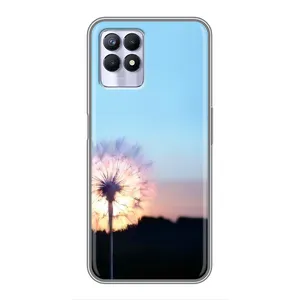 Силіконовий Чохол з кульбабками на Realme 8i (Захід з кульбабкою)