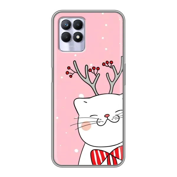 Чехол с рисунком «Зимний кот» для Realme 8i Чехол с рисунком «Зимний кот» для Realme 8i