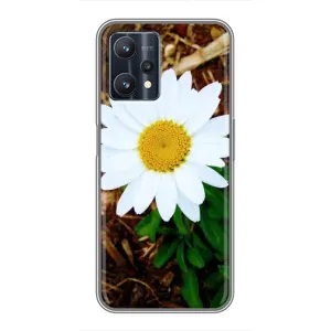 Чехол с ромашками на Realme 9 Pro Plus (Белая ромашка)