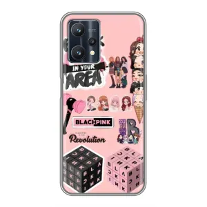 Чехлы с картинкой для Realme 9 Pro Plus (BLACK PINK коллаж)