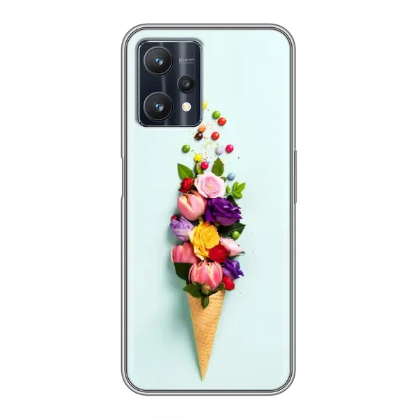 Чехол с рисунком «Цветок-мороженное» для Realme 9 Pro Plus Чехол с рисунком «Цветок-мороженное» для Realme 9 Pro Plus