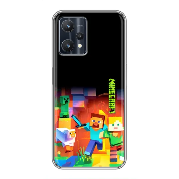 Чехол с рисунком «Герой Майнкрафт» для Realme 9 Pro Plus Чехол с рисунком «Герой Майнкрафт» для Realme 9 Pro Plus