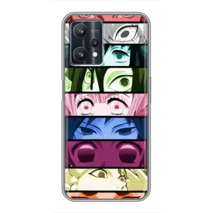 Силиконовые чехлы с глазами Anime для Реалми 9 про плюс (Глаза Хашира)