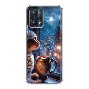 Чехлы на Новый Год Realme 9 Pro Plus (Кот новогодний)
