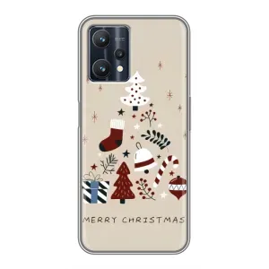 Чехол Санта Клаус для Realme 9 Pro Plus (Merry Christmas)
