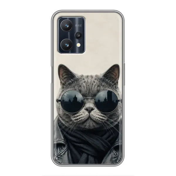Чехол с рисунком «Модный кот» для Realme 9 Pro Plus Чехол с рисунком «Модный кот» для Realme 9 Pro Plus