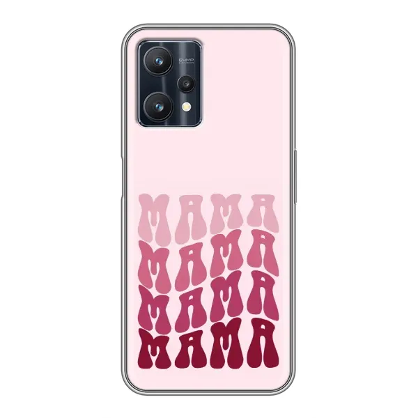 Чехол с рисунком «Надпись мама» для Realme 9 Pro Plus
