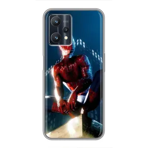 Чехол Супергерой Человека Паука на Realme 9 Pro Plus (Паук на доме)
