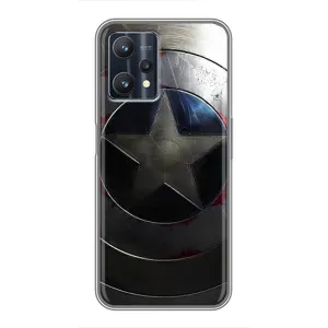 Чехол с Щитом Капитана Америки на Realme 9 Pro Plus (Ретро Щит Капитана)
