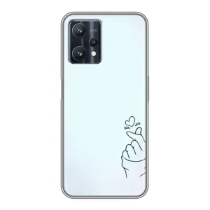 Чохол (Знак сердечка) для Realme 9 Pro Plus (Сердечко на блакитному)
