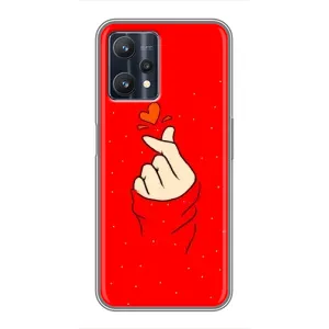 Чохол (Знак сердечка) для Realme 9 Pro Plus (Сердечко на червоному)