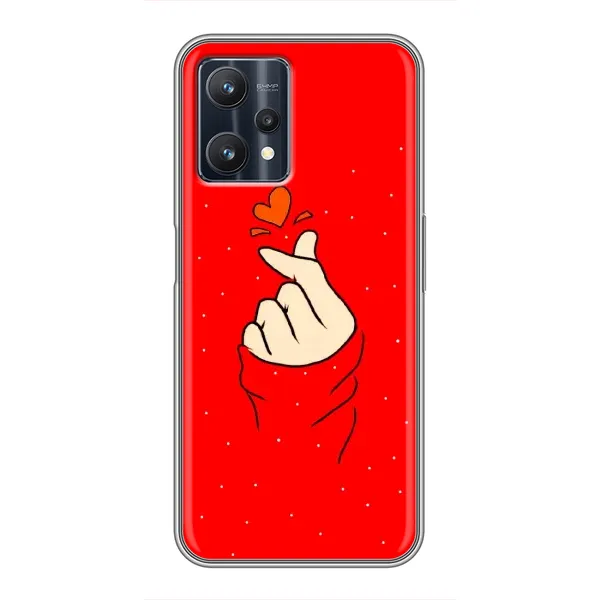 Чехол с рисунком «Сердце на красном» для Realme 9 Pro Plus Чехол с рисунком «Сердце на красном» для Realme 9 Pro Plus