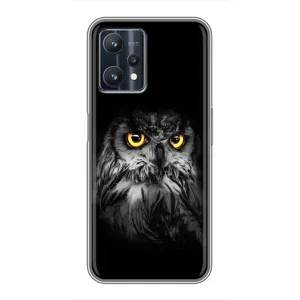 Чохли з принтом СОВИ для Realme 9 Pro Plus (Сова на чорному)