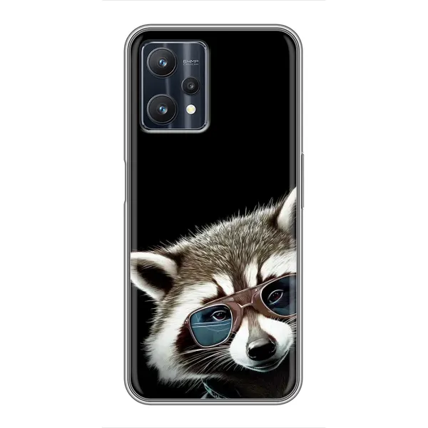 Чехол с рисунком «Стильный Енот» для Realme 9 Pro Plus Чехол с рисунком «Стильный Енот» для Realme 9 Pro Plus