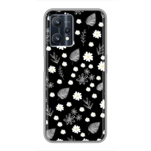Чохли з тематикою "КВІТИ" на Realme 9 Pro (цвітіння на чорному)