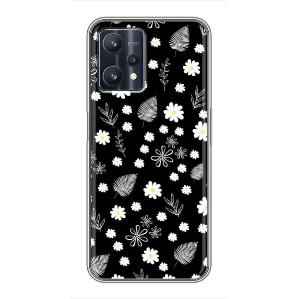 Чехол с рисунком «цветение на чорном» для Realme 9 Pro