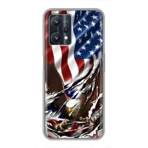Чехол с рисунком «Флаг USA» для Realme 9 Pro