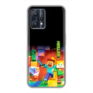 Чехлы для Realme 9 Pro (Персонажи Майн Крафт) (Герой Майнкрафт)