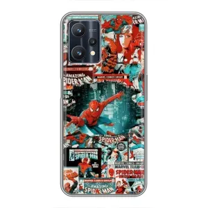 Чехол Супергерой Человека Паука на Realme 9 Pro (Комиксы Человек Паук)