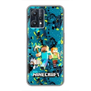 Чехлы для Realme 9 Pro (Персонажи Майн Крафт) (Майнкрафт)