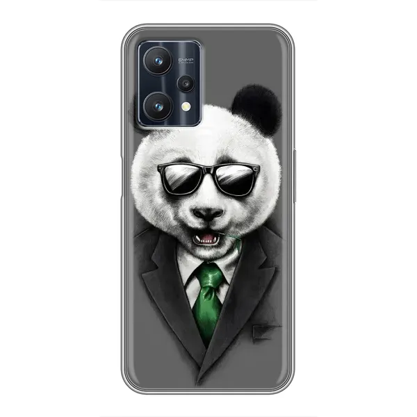 Чехол с рисунком «Панда в очках» для Realme 9 Pro