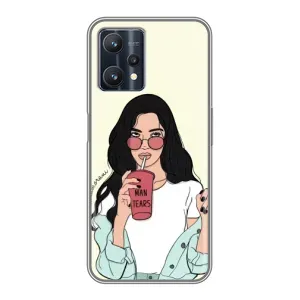 Силіконовый Чохол на Realme 9 Pro з картинкой Модных девушек (З напоєм)