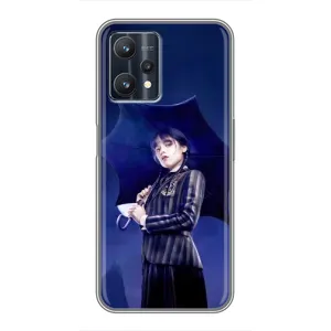 Чехлы с принтом Уэнсдей на Realme 9 Pro (Уэнсдей с зонтом)
