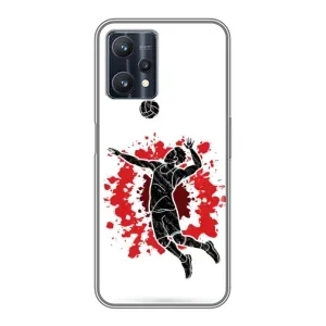 Чохли з прінтом Спортивна тематика для Realme 9 Pro (Волейболіст)