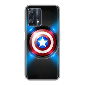 Чехол с Щитом Капитана Америки на Realme 9 Pro (Яркий Щит Капитана)