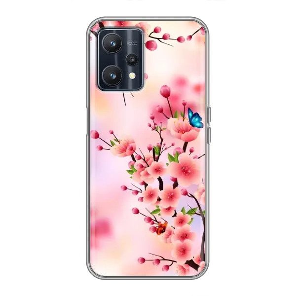 Чехол с рисунком «Бабочки на сакуре» для Realme 9 Чехол с рисунком «Бабочки на сакуре» для Realme 9