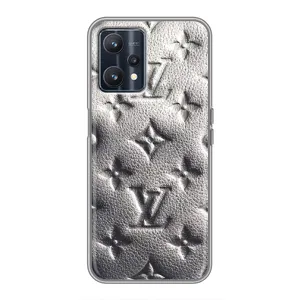 Текстурный Чехол Louis Vuitton для Реалми 9 (Бежевый ЛВ)