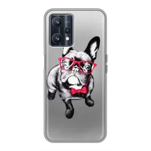 Чохол (ТПУ) Милі песики для Realme 9 (Бульдог в окулярах)