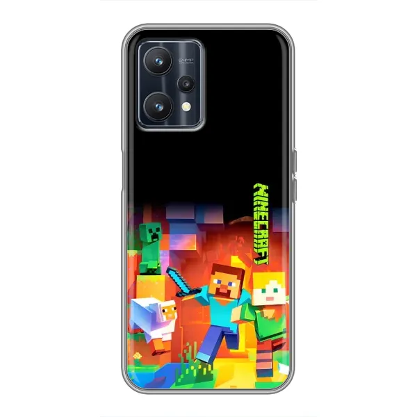 Чехол с рисунком «Герой Майнкрафт» для Realme 9 Чехол с рисунком «Герой Майнкрафт» для Realme 9
