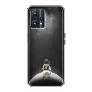 Силиконовый Чехол с принтом "Космонавты" на Realme 9 (Космонавт романтик)