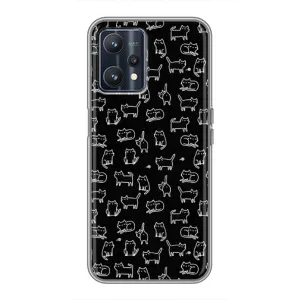 Чохол на тематику: Коти для Realme 9 (Котики на чорному)