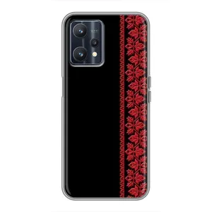 Силиконовый Чехол на Realme 9 (Красная Вышиванка)