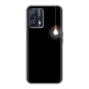 Чехол с картинками на черном фоне для Realme 9 (Лампочка)