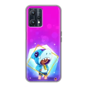 Чехол Бравл Старс для Realme 9 (Леон в костюме Акулы)