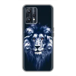 Чохол з картинкою на Realme 9 (Лев – синій)