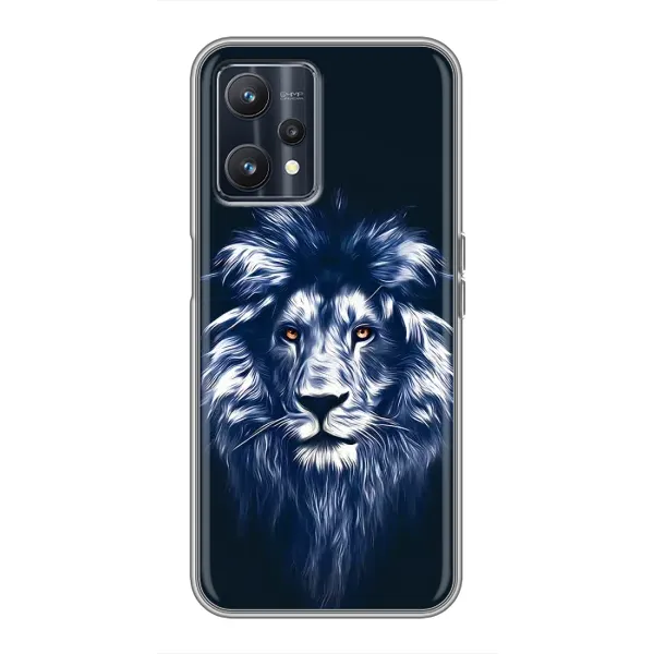 Чехол с рисунком «Лев - синий» для Realme 9 Чехол с рисунком «Лев - синий» для Realme 9