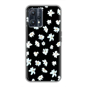Чехол с ромашками на Realme 9 (Маленькие ромашки)