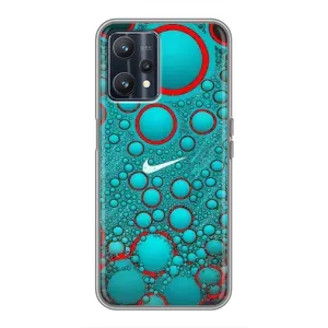 Силиконовый Чехол на Realme 9 с картинкой Nike (Найк зеленый)
