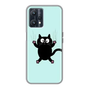 Силіконовий чохол з котиком для Realme 9 (Падаючий кіт)