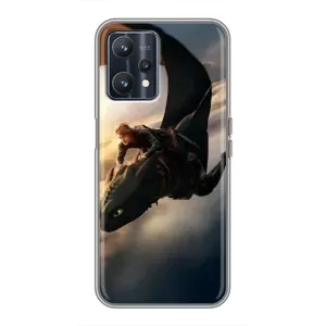 Чехол дракон Беззубик для Realme 9 (Полет Беззубика)